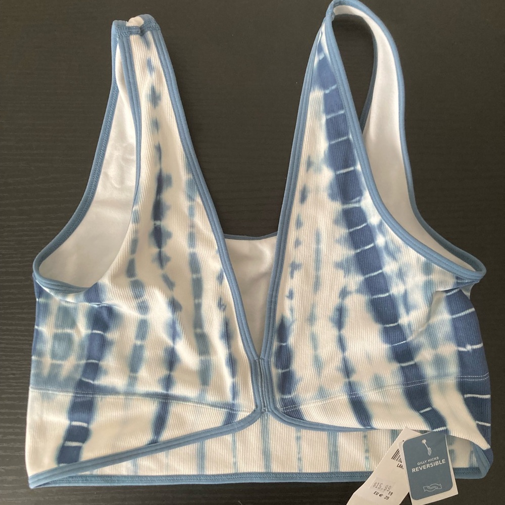 Gilly Hicks Blue and White Tie-Dye Bralette